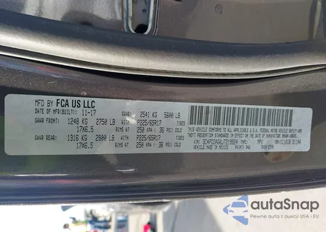 2018 Dodge Journey Se Awd z USA, uszkodzony, nr VIN 3C4PDDAG0JT219924